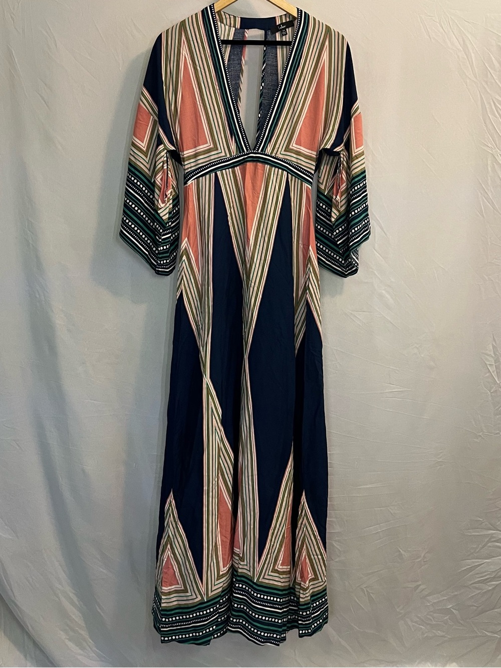 Montecito Navy Blue Print Maxi